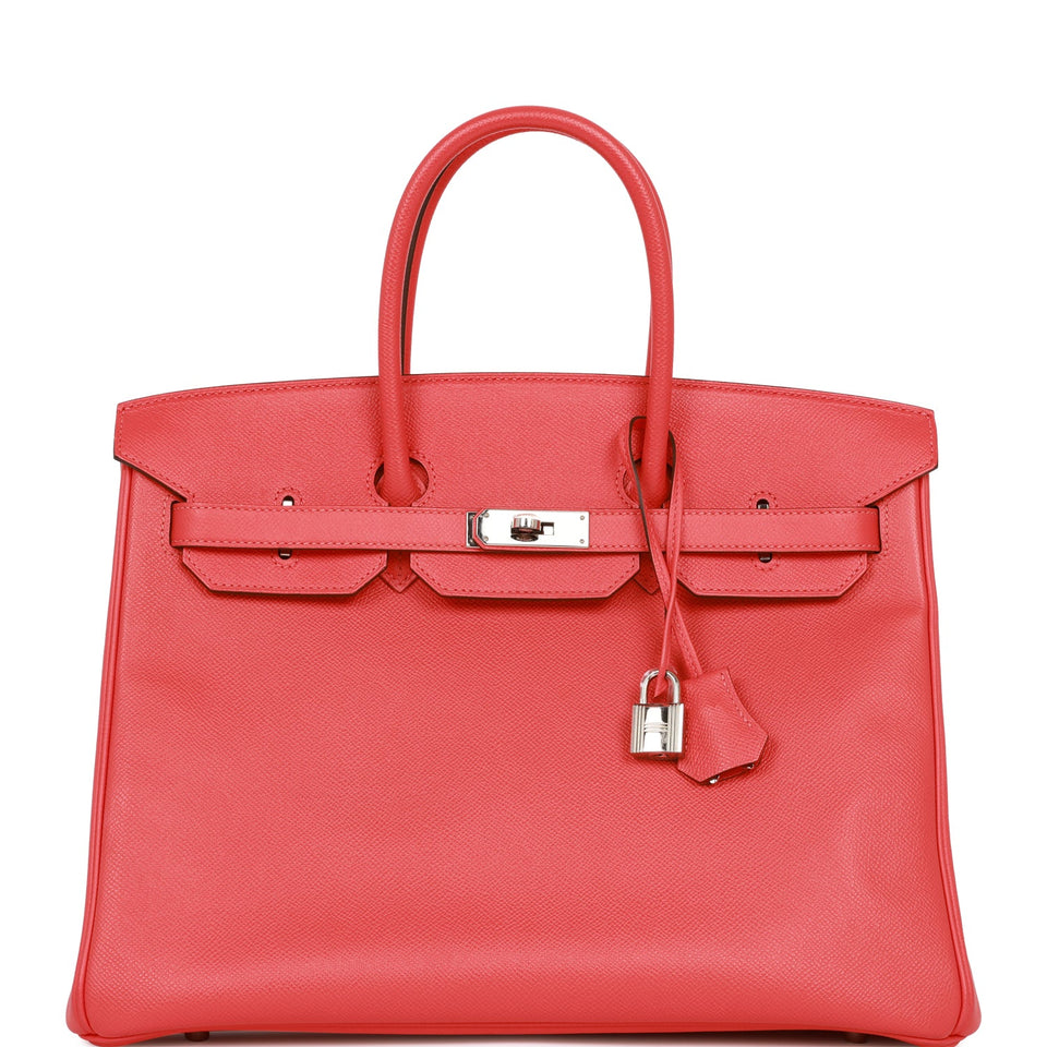 Hermes Birkin 35 Rose Jaipur Epsom Palladium Hardware