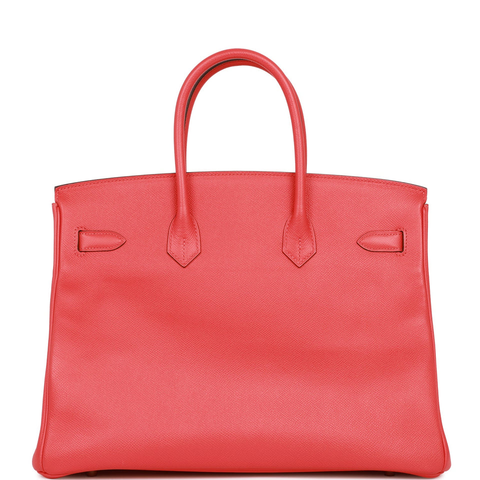 Hermes Birkin 35 Rose Jaipur Epsom Palladium Hardware