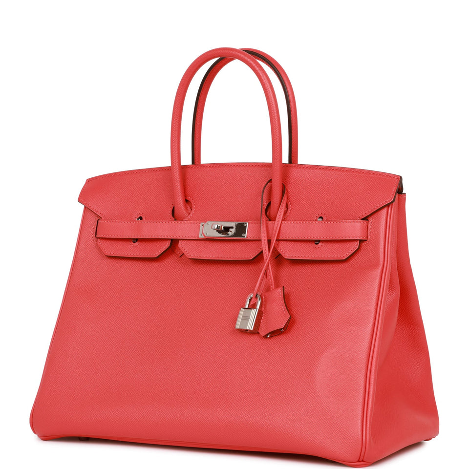Hermes Birkin 35 Rose Jaipur Epsom Palladium Hardware