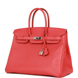 Hermes Birkin 35 Rose Jaipur Epsom Palladium Hardware