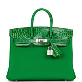 Hermes Birkin 25 Bambou Shiny Crocodile and Togo Touch Palladium Hardware