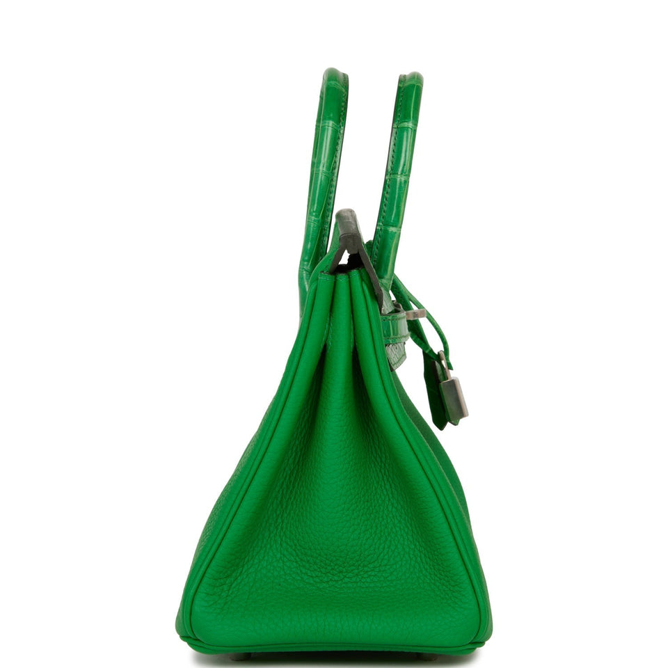 Hermes Birkin 25 Bambou Shiny Crocodile and Togo Touch Palladium Hardware