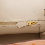 Hermes Special Order (HSS) Birkin 25 Gold and Craie Togo Brushed Gold Hardware