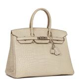 Hermes Birkin 35 Beton Matte Alligator Palladium Hardware