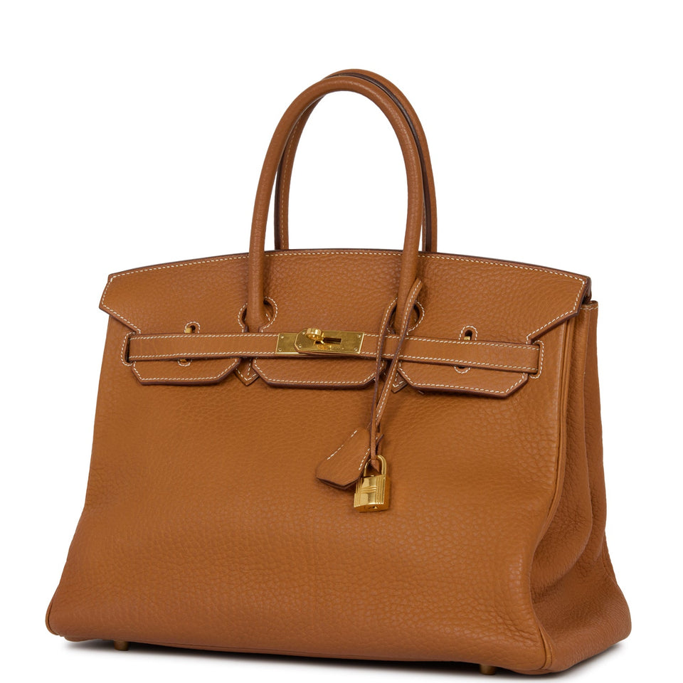 Hermes Birkin 35 Gold Togo Gold Hardware