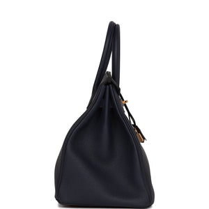 Hermes Birkin 35 Bleu Nuit Togo Gold Hardware