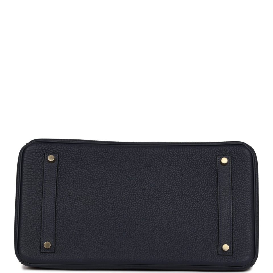 Hermes Birkin 35 Bleu Nuit Togo Gold Hardware