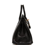 Hermes Birkin 25 Black Lizard Gold Hardware