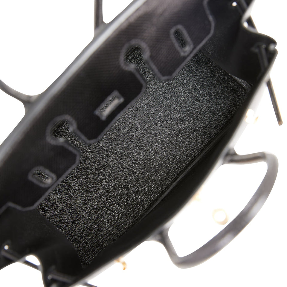 Hermes Birkin 25 Black Lizard Gold Hardware