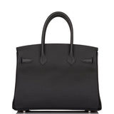 Hermes Birkin 30 Black Epsom Palladium Hardware