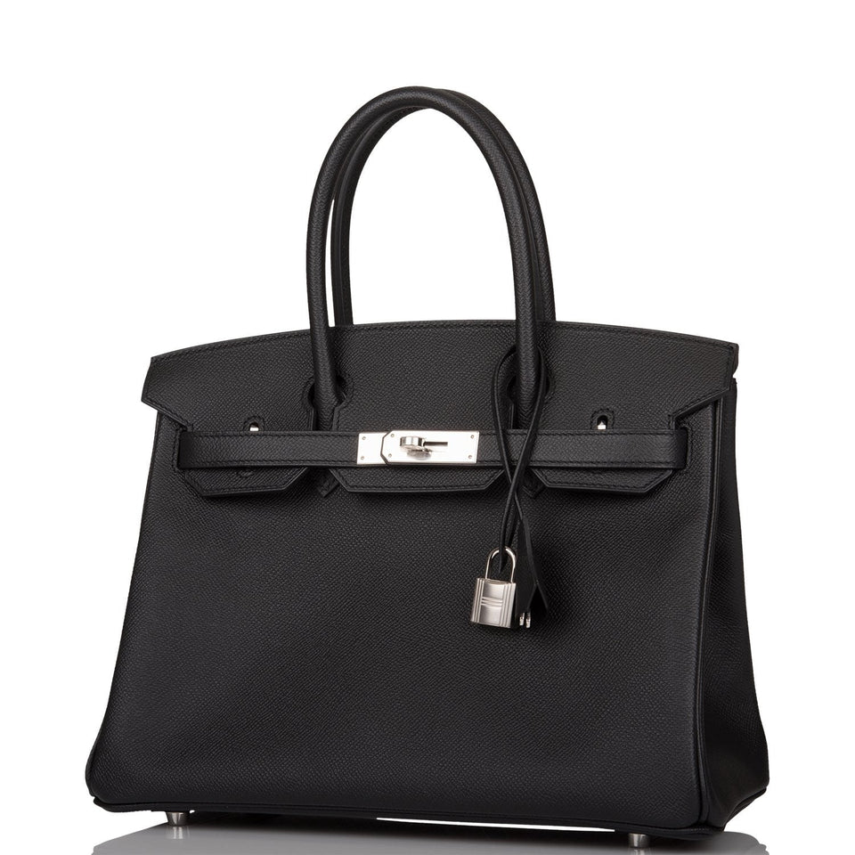 Hermes Birkin 30 Black Epsom Palladium Hardware