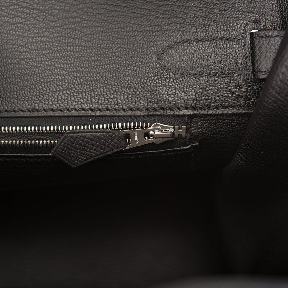 Hermes Birkin 30 Black Epsom Palladium Hardware