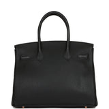 Hermes Birkin 30 Black Togo Rose Gold Hardware