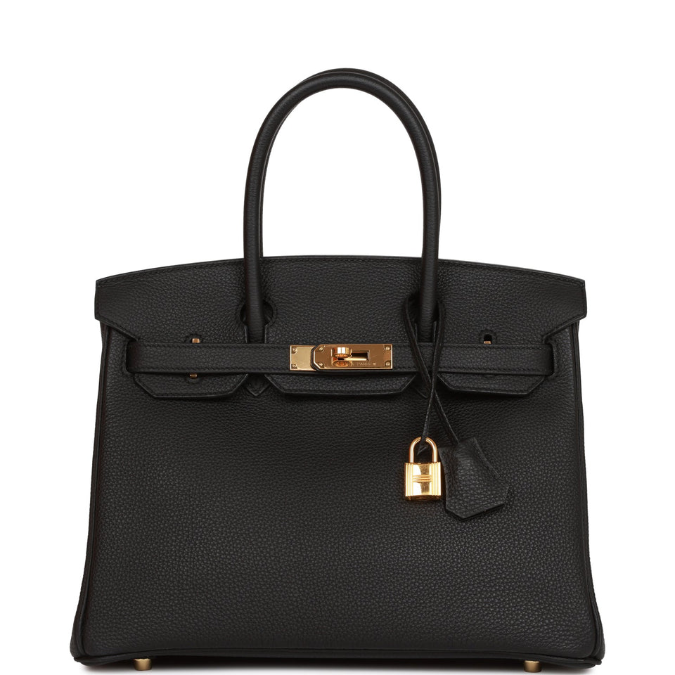 Hermes Birkin 30 Black Togo Gold Hardware