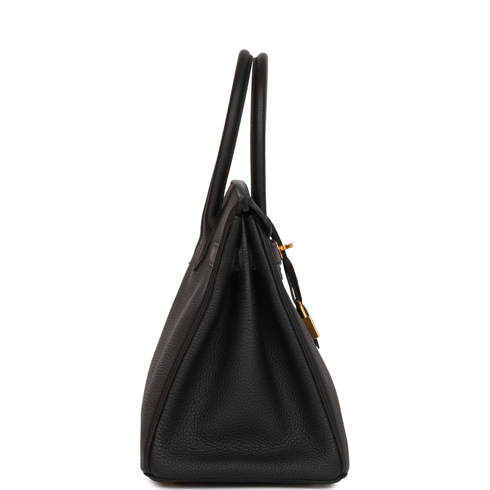 Hermes Birkin 30 Black Togo Gold Hardware