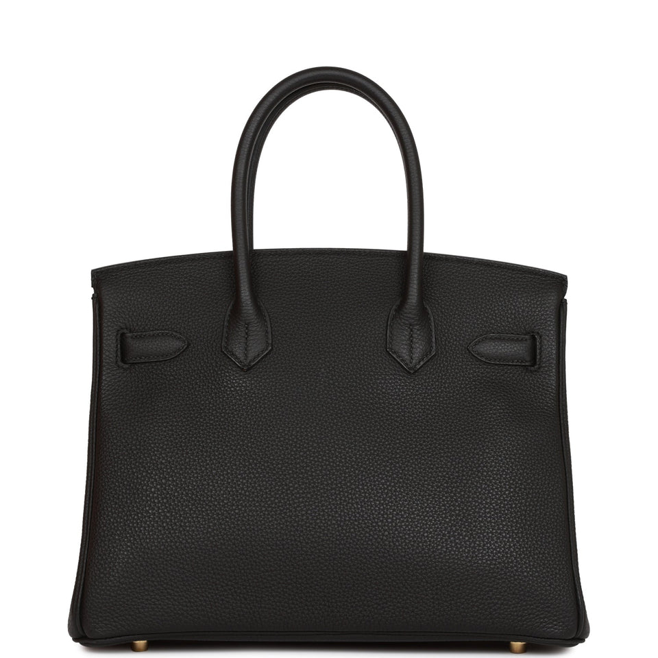 Hermes Birkin 30 Black Togo Gold Hardware