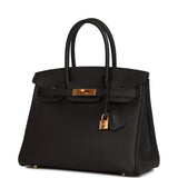 Hermes Birkin 30 Black Togo Gold Hardware