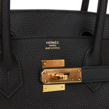 Hermes Birkin 30 Black Togo Gold Hardware