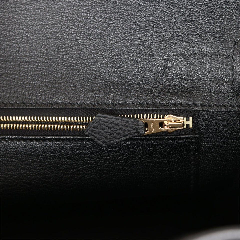 Hermes Birkin 30 Black Togo Gold Hardware
