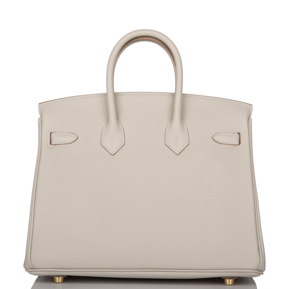 Hermes Birkin 25 Gris Perle Togo Gold Hardware