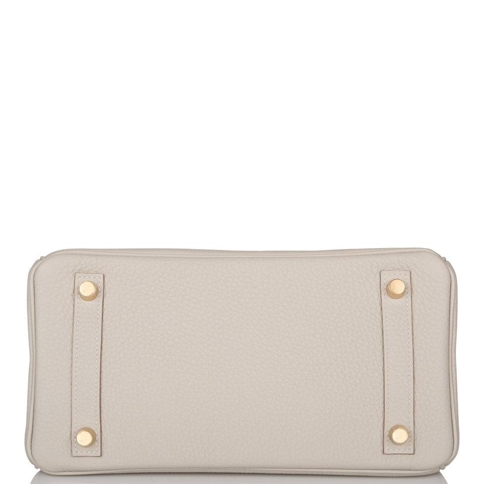 Hermes Birkin 25 Gris Perle Togo Gold Hardware