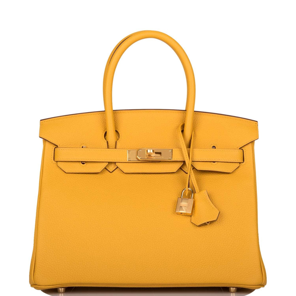 Hermes Birkin 30 Jaune Ambre Togo Gold Hardware