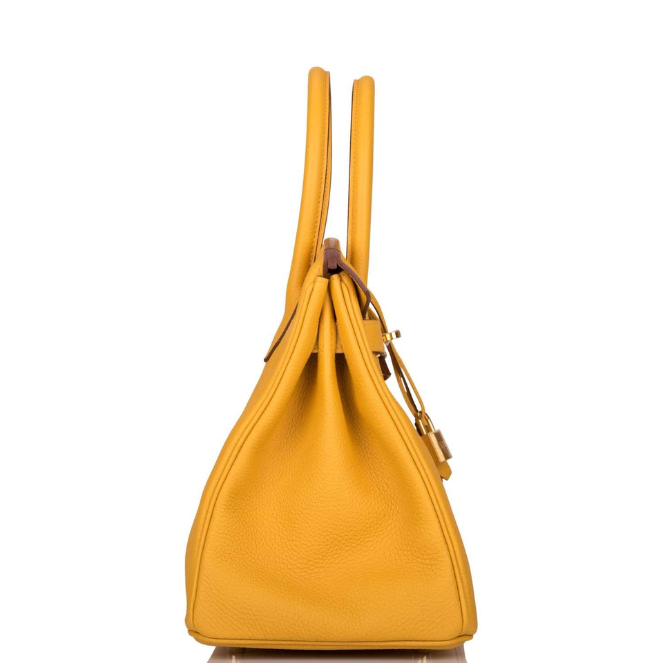 Hermes Birkin 30 Jaune Ambre Togo Gold Hardware