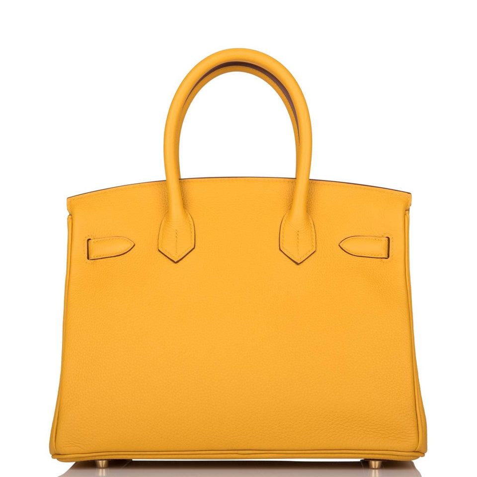 Hermes Birkin 30 Jaune Ambre Togo Gold Hardware