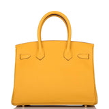 Hermes Birkin 30 Jaune Ambre Togo Gold Hardware