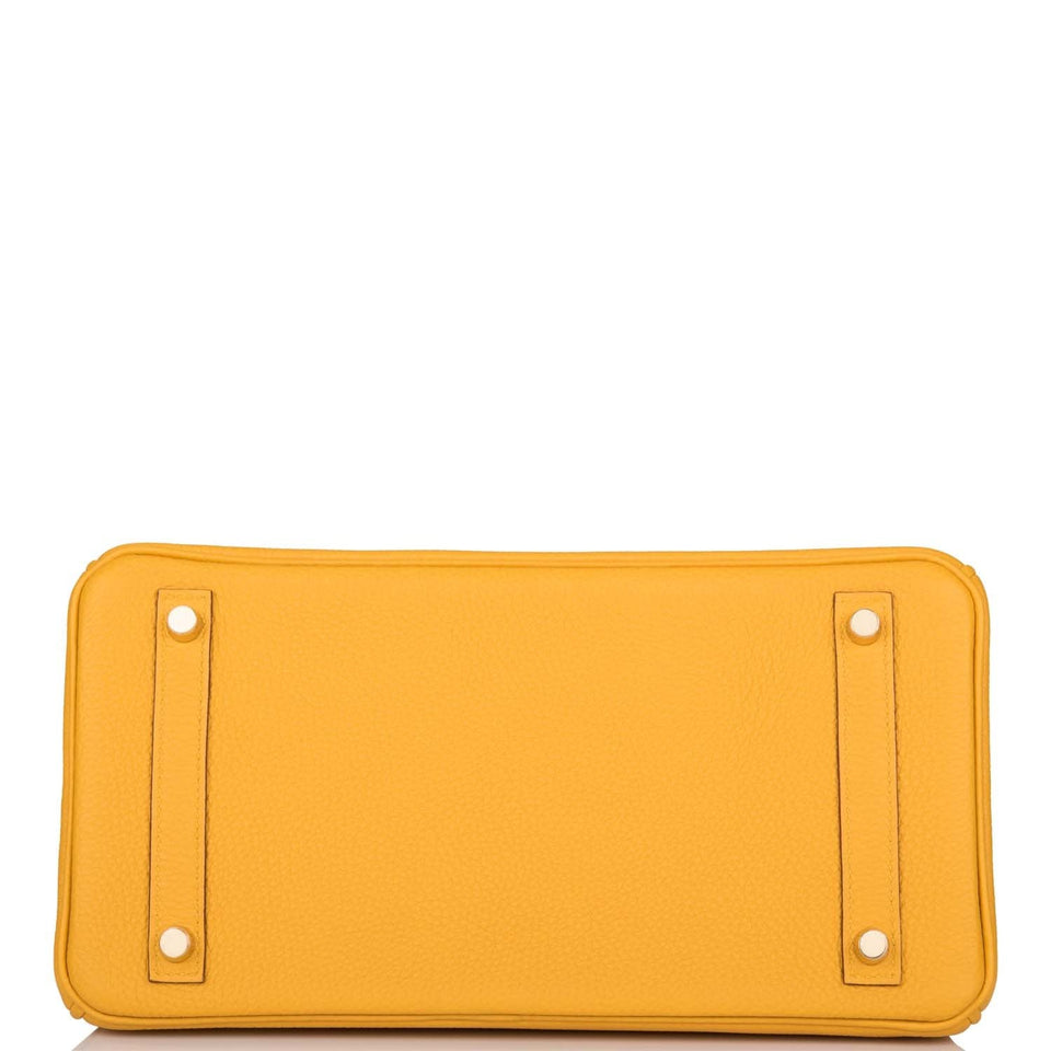 Hermes Birkin 30 Jaune Ambre Togo Gold Hardware