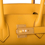 Hermes Birkin 30 Jaune Ambre Togo Gold Hardware