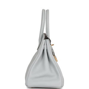 Hermes Birkin 30 Bleu Pale Clemence Gold Hardware