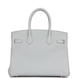 Hermes Birkin 30 Bleu Pale Clemence Gold Hardware