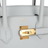 Hermes Birkin 30 Bleu Pale Clemence Gold Hardware