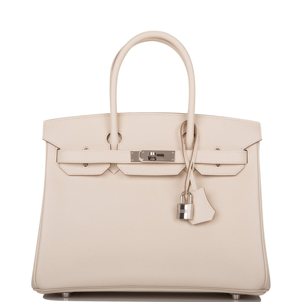 Hermes Birkin 30 Craie Epsom Palladium Hardware