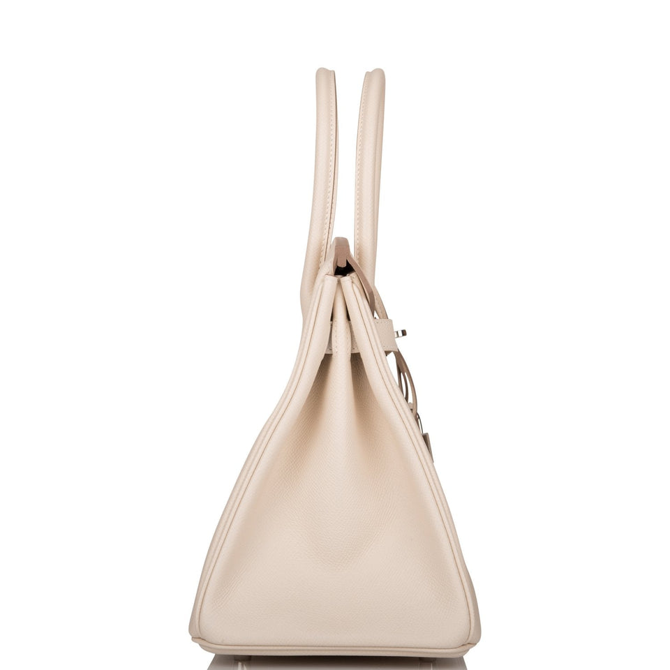 Hermes Birkin 30 Craie Epsom Palladium Hardware