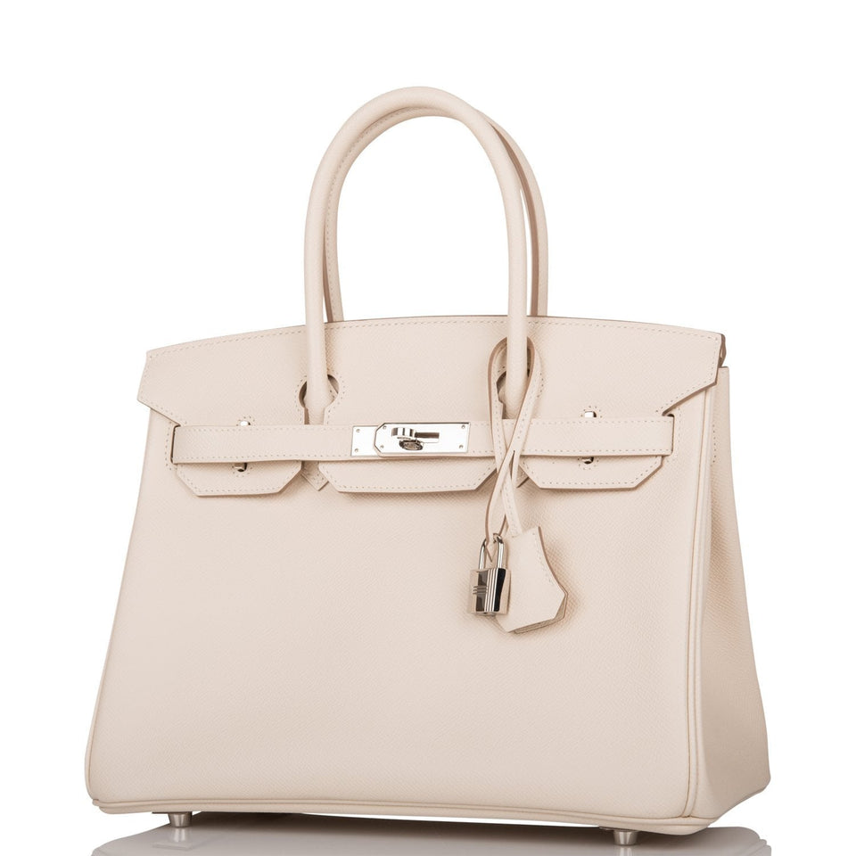 Hermes Birkin 30 Craie Epsom Palladium Hardware