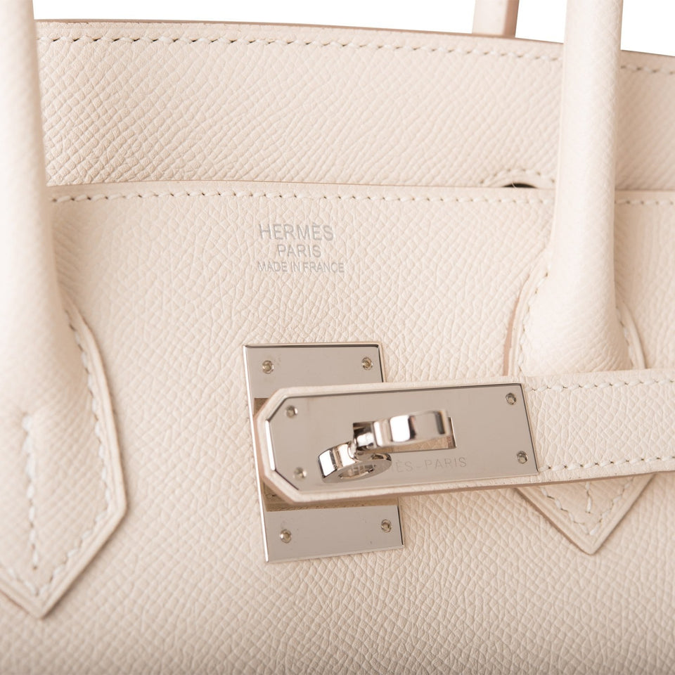 Hermes Birkin 30 Craie Epsom Palladium Hardware