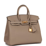Hermes Birkin 25 Gris Tourterelle Togo Gold Hardware