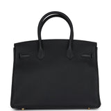 Hermes Birkin 30 Black Togo Gold Hardware