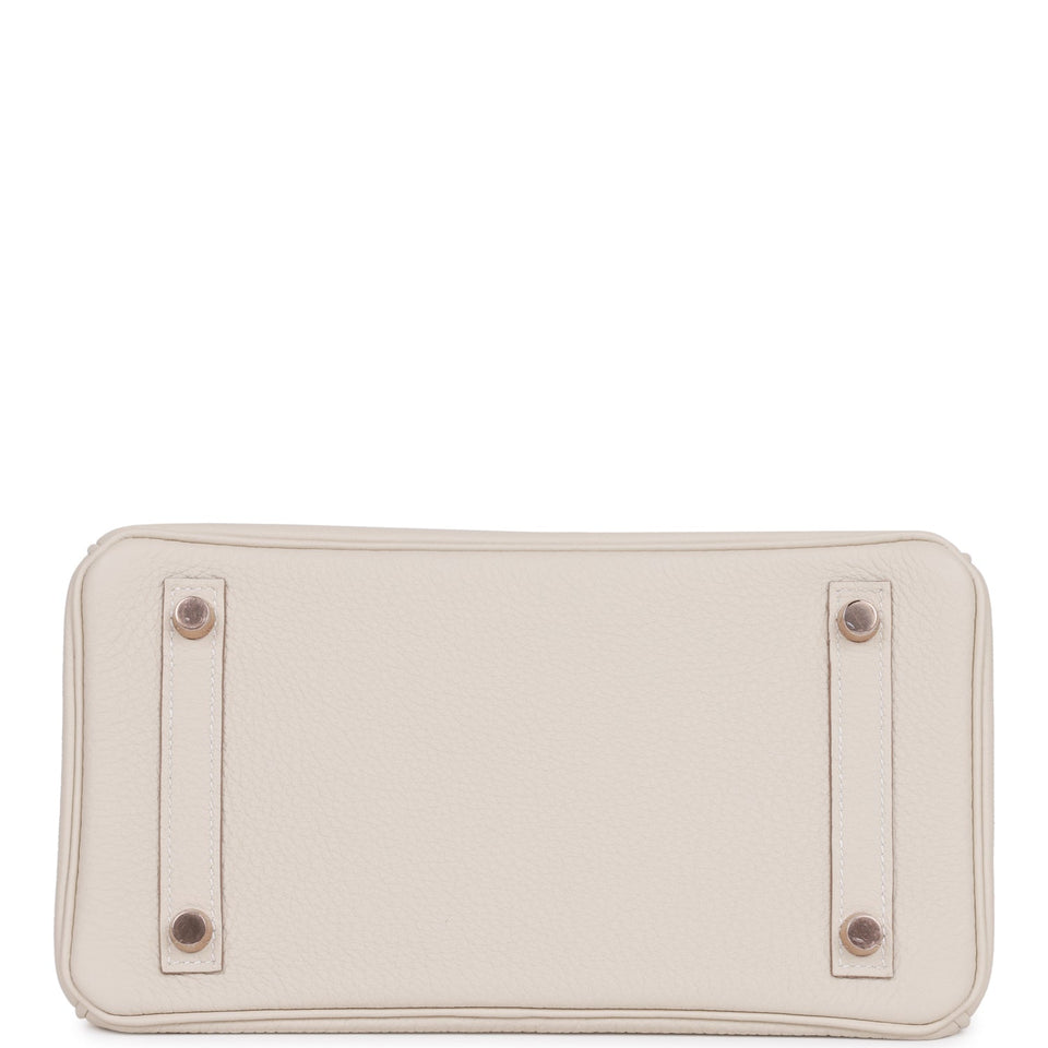 Hermes Birkin 25 Craie Togo Rose Gold Hardware