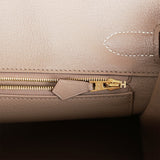 Hermes Special Order (HSS) Birkin 30 Craie and Gris Asphalte Epsom Brushed Gold Hardware