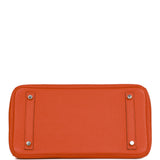 Hermes Birkin 30 Orange Poppy Verso Clemence Palladium Hardware