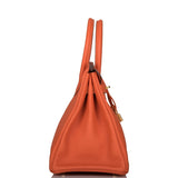 Hermes Birkin 30 Feu Clemence Gold Hardware