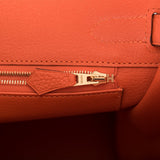 Hermes Birkin 30 Feu Clemence Gold Hardware