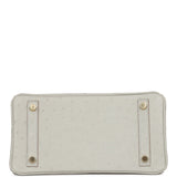 Hermes Birkin 25 Gris Perle Ostrich Gold Hardware
