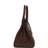 Hermes Birkin 30 Rouge Sellier Matte Alligator and Togo Touch Gold Hardware