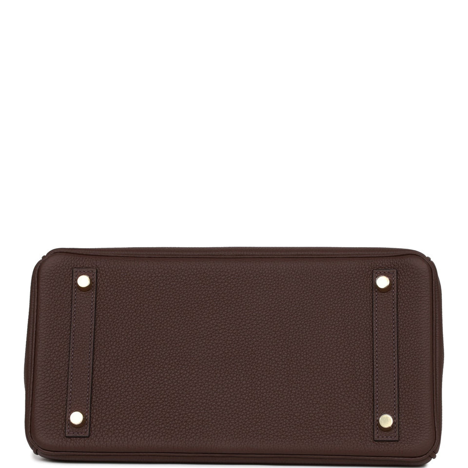 Hermes Birkin 30 Rouge Sellier Matte Alligator and Togo Touch Gold Hardware