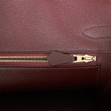 Hermes Birkin 30 Rouge Sellier Matte Alligator and Togo Touch Gold Hardware