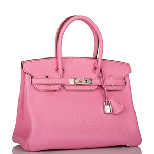 Hermes Birkin 30 Bubblegum Togo Palladium Hardware